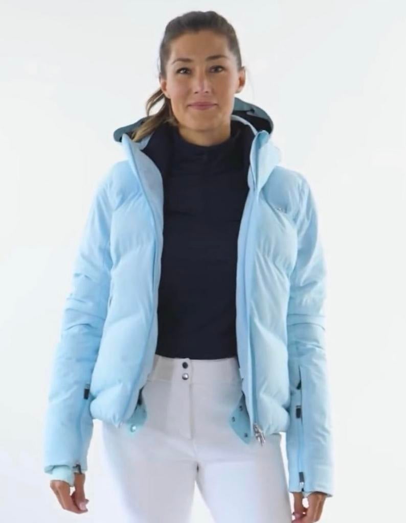 KJUS ski jas: women’s bluebird 2.0, lichtblauw mt 42, Ophalen of Verzenden, Nieuw, Maat 42/44 (L), Jack