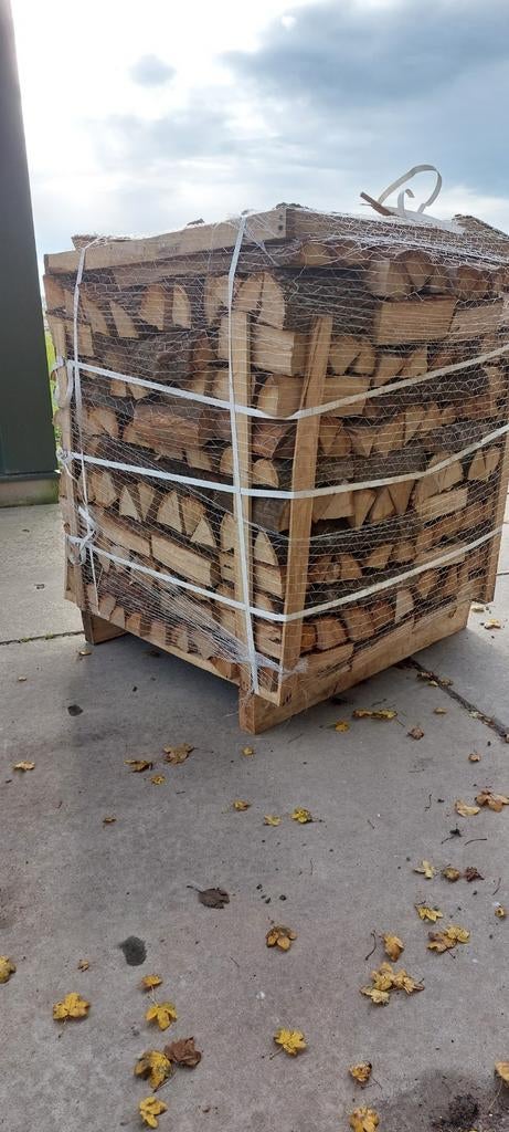 Eiken haardhout, blokken van 25cm, Tuin en Terras, Haardhout, Minder dan 3 m³, Ophalen of Verzenden, Eikenhout, Blokken
