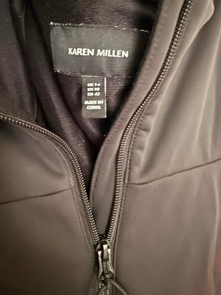 Karen Millen zwarte salopette skibroek mt 42, Ophalen of Verzenden, Gedragen, Maat 42/44 (L), Broek