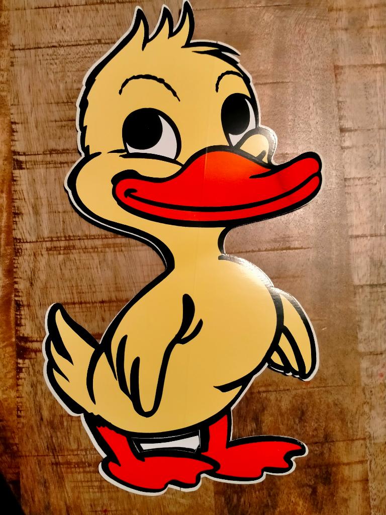 Eend eenden vintage auto grote logo sticker RARE, Verzamelen, Stickers, Zo goed als nieuw, Overige typen, Ophalen of Verzenden