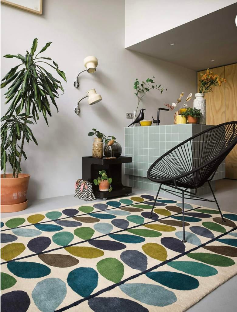 Brink en Campman Orla Kiely Kingfisher tapijt 160 x 230, Ophalen, 150 tot 200 cm, Rechthoekig, Nieuw