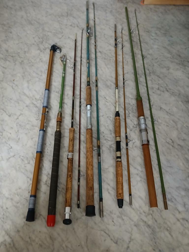 vishengels  /vintage vishengels, Ophalen, Gebruikt, Vaste hengel