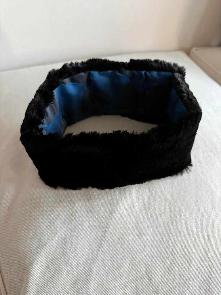 Brede zwarte hoofdband warm bont, Ophalen of Verzenden, Nieuw, Handschoenen