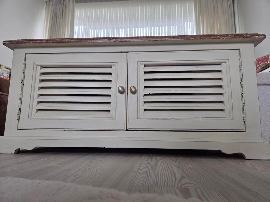 3delige woonkamer inboedel set in wit landelijke stijl, Huis en Inrichting, Ophalen, Gebruikt, 100 tot 150 cm, Landelijk