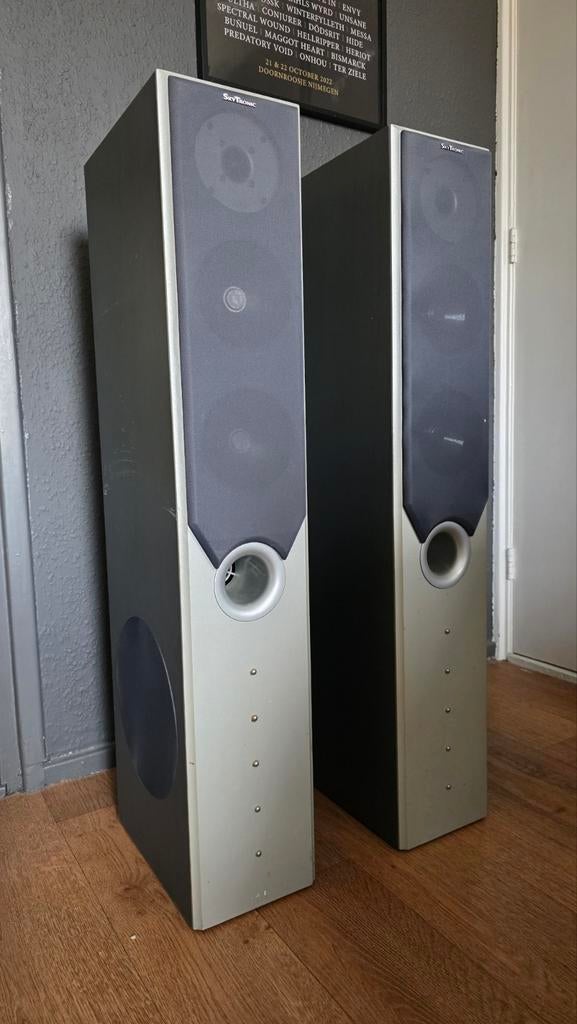 SkyTronic 100.070 speaker set, Audio, Tv en Foto, Luidsprekers, Gebruikt, Front, Rear of Stereo speakers, 120 watt of meer, Overige merken