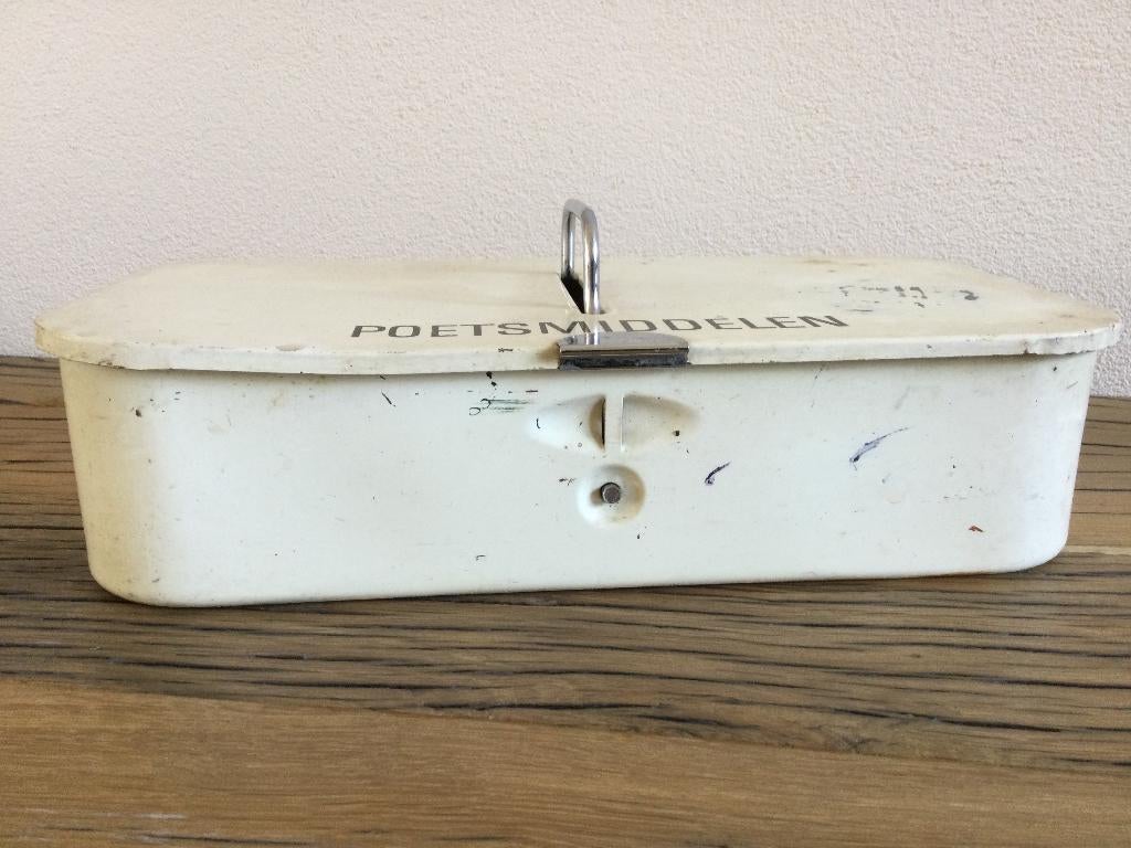 Emaille Poetsmiddelen doos ( Brabantia ), Ophalen of Verzenden