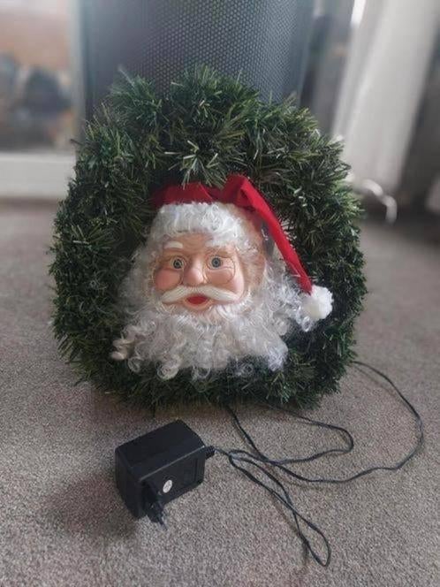 Grote kerstkrans met verlichting, Ophalen of Verzenden, Gebruikt