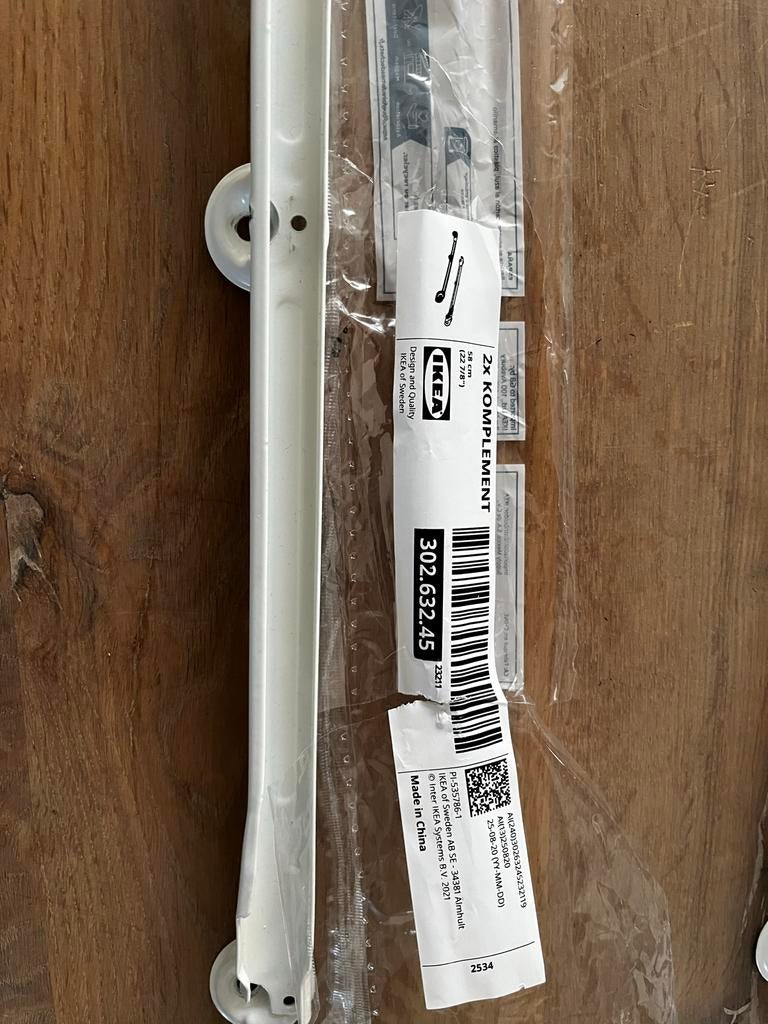 Ikea Pax Komplement linker rail geleiders (2 stuks), Minder dan 50 cm, Gebruikt, Ophalen of Verzenden, Minder dan 100 cm