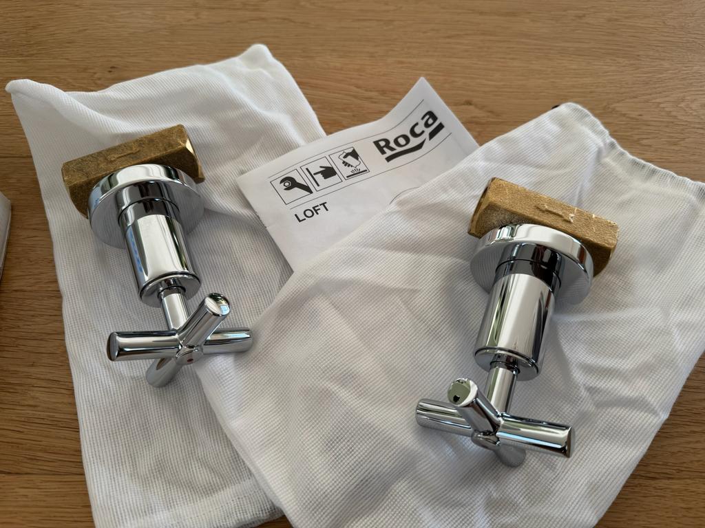 Roca loft afdekset voor stopkraan, afsluitbaar, chroom, Doe-het-zelf en Verbouw, Sanitair, Ophalen of Verzenden, Nieuw, Chroom