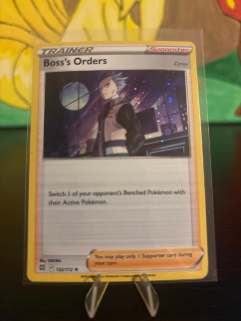 Pokémon TCG Boss's Orders cosmic holoTrainer Kaart, Ophalen of Verzenden, Zo goed als nieuw, Losse kaart