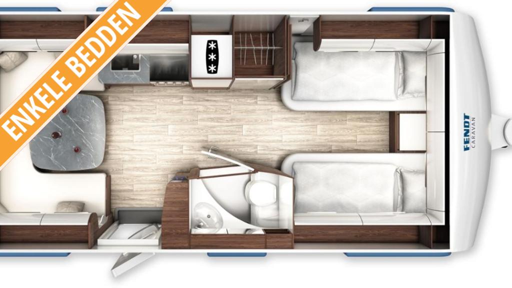 Fendt Diamant 560 SG, Caravans en Kamperen, Caravans, Rondzit, Schokbreker, Bedrijf, Overige typen