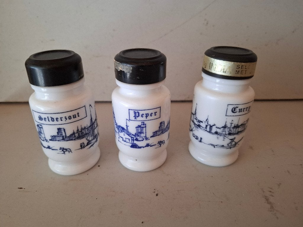 Vintage delfsblauw peper en zoutstel, Ophalen of Verzenden, Overige typen