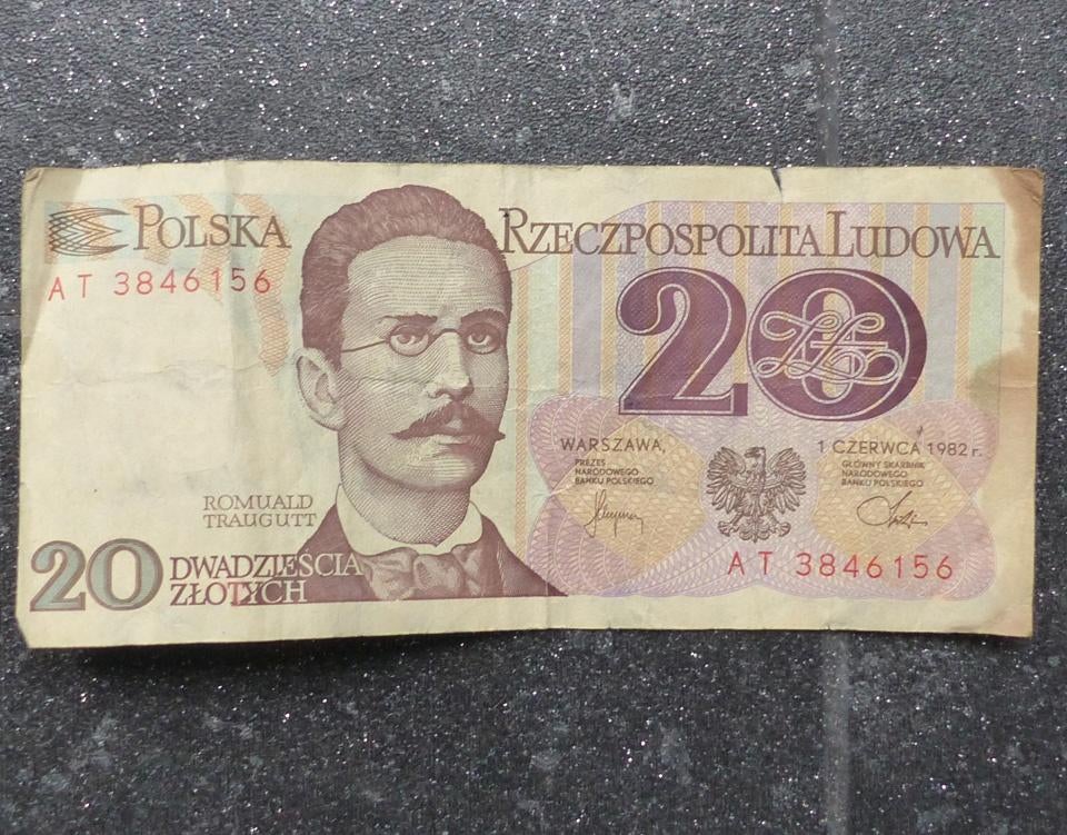 Pools bankbiljet 20 Zloty Polen, Ophalen of Verzenden, Polen, Los biljet
