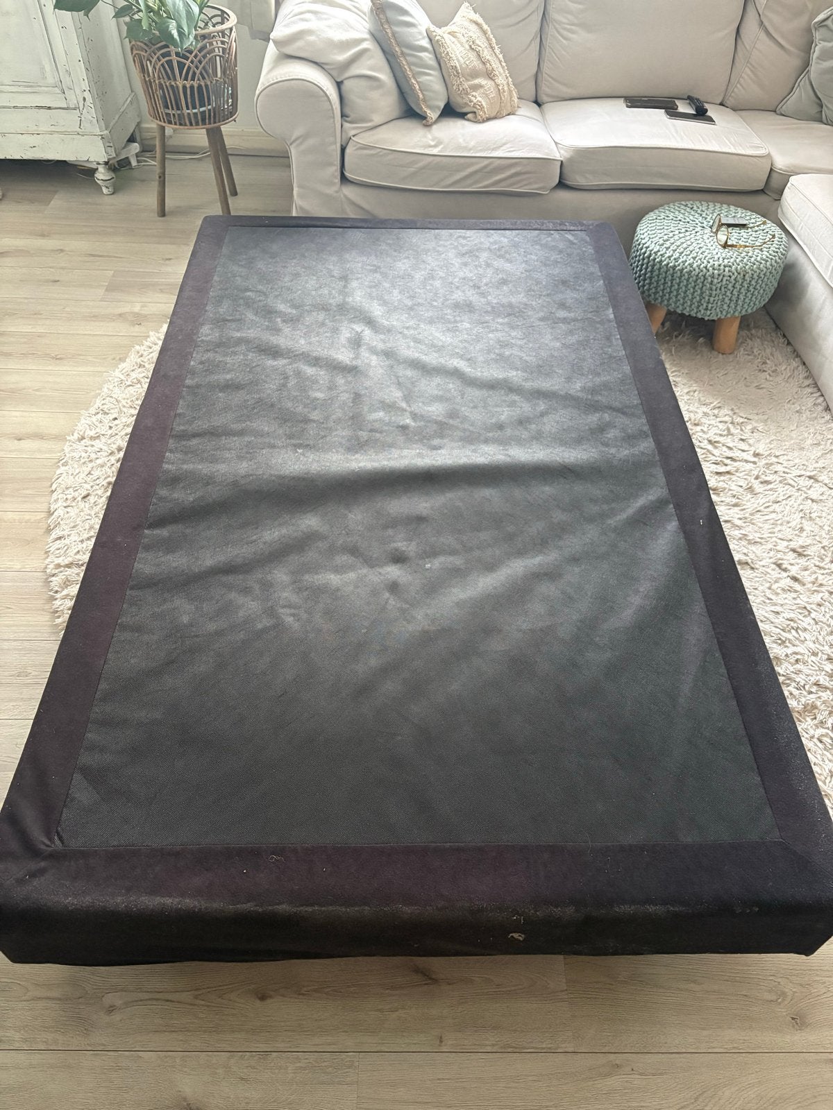 Boxspring bed 120x200 cm met lichte gebruikssporen, Ophalen, Gebruikt, Zwart, Twijfelaar
