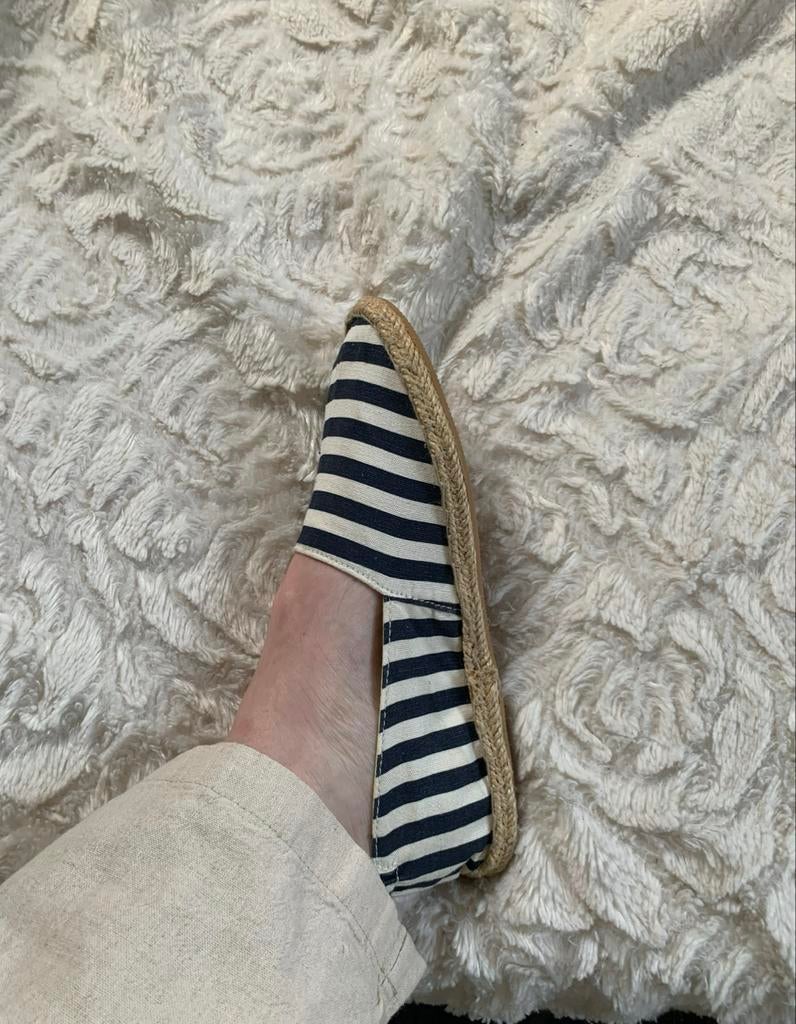 Nieuwe gestreepte espadrilles maat 38, Kleding | Dames, Blauw, Nieuw, Ophalen of Verzenden, Espadrilles of Moccasins