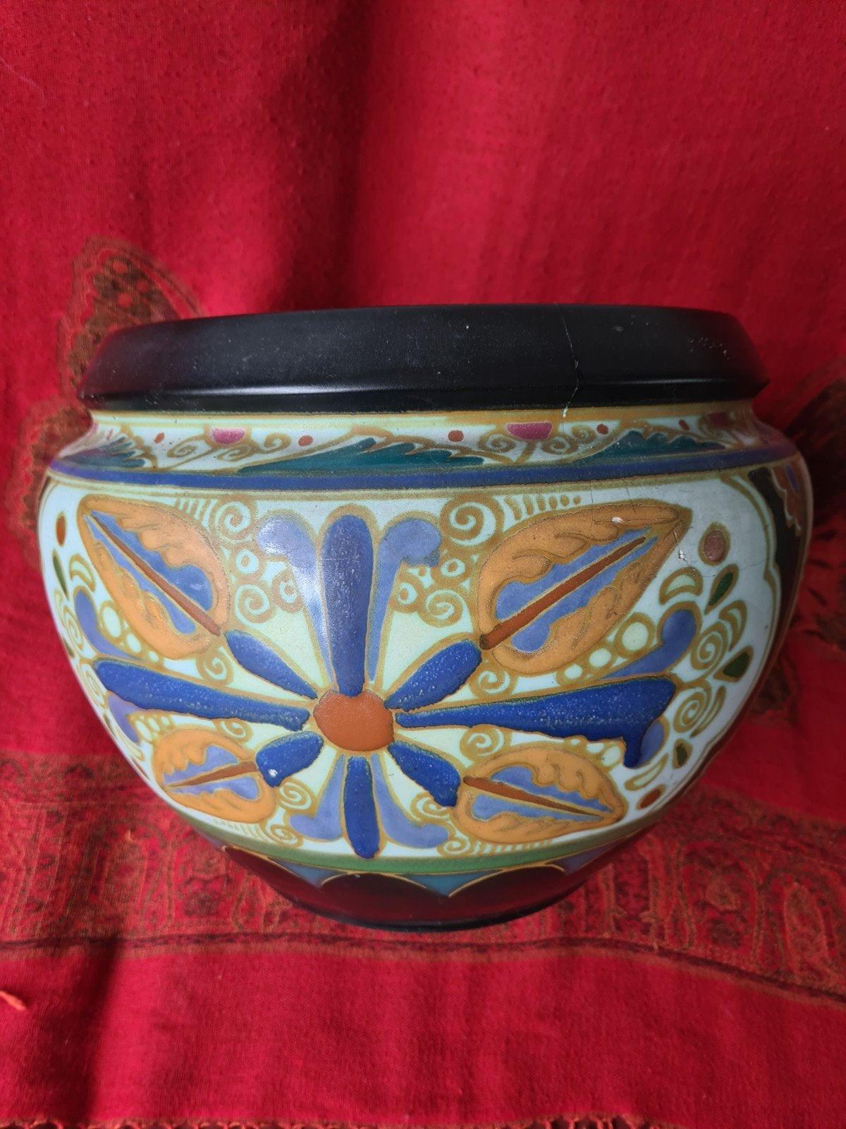 Arnhem plateel enorme cachepot 29 cm hoog, Antiek en Kunst, Antiek | Keramiek en Aardewerk, Ophalen