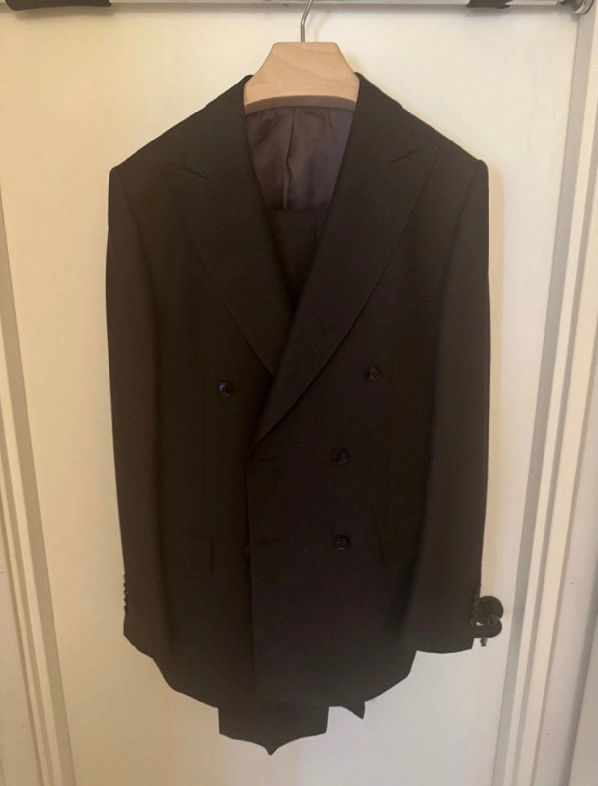 Suitsupply dubbelbreasted  Milano Pak - Donkerbruin, Maat 98, Ophalen, Zo goed als nieuw, Maat 52/54 (L), Bruin