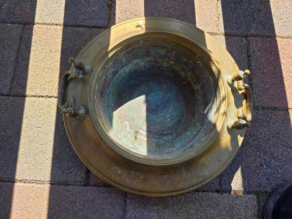 Antieke Koperen Kom met Handvatten, Antiek en Kunst, Antiek | Koper en Brons, Ophalen of Verzenden