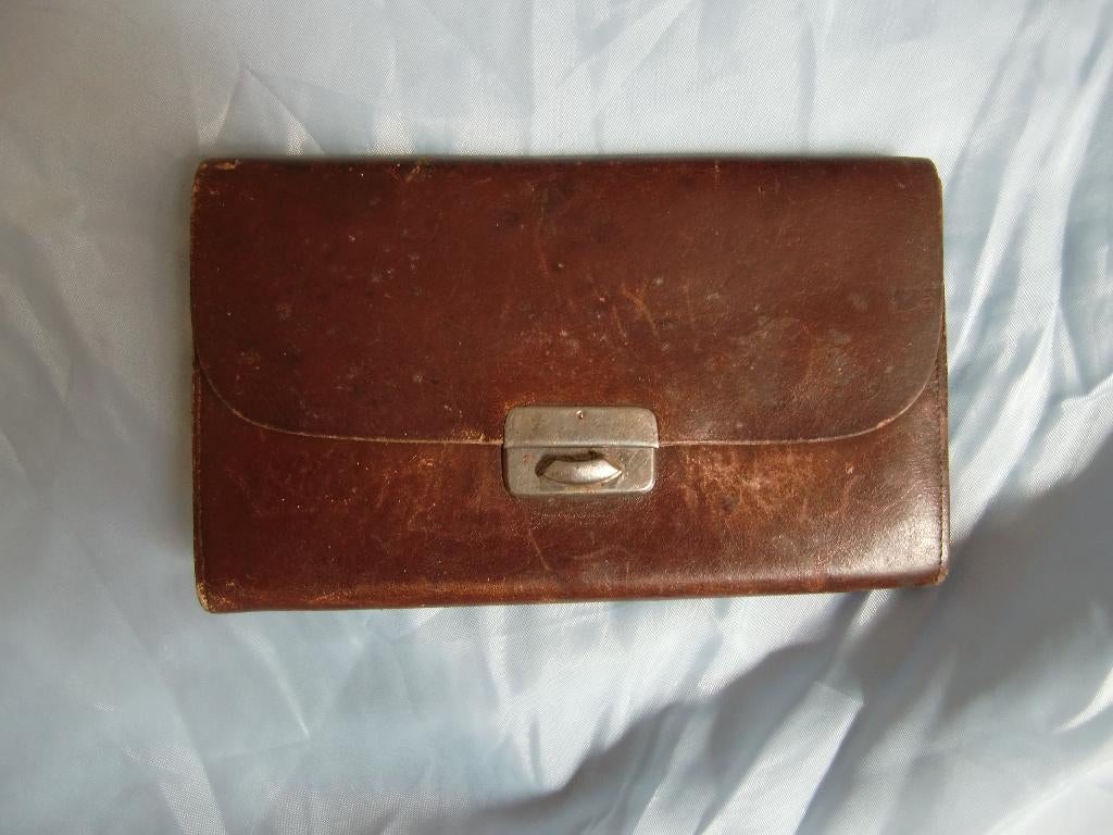 Markt portefeuille/ Horeca portefeuille, Gebruikt, Bruin, Leer, Ophalen