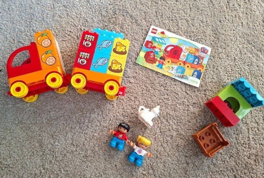 K: LEGO Duplo Mijn Eerste Vrachtwagen 10818 met boekje, Ophalen of Verzenden, Zo goed als nieuw