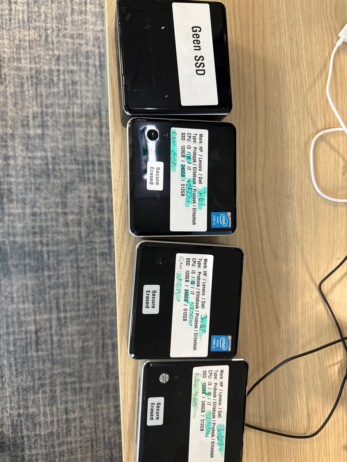 4x Intel NUC Mini PC's - Diverse Configuratie, Gebruikt, 8 GB, Ophalen of Verzenden, SSD