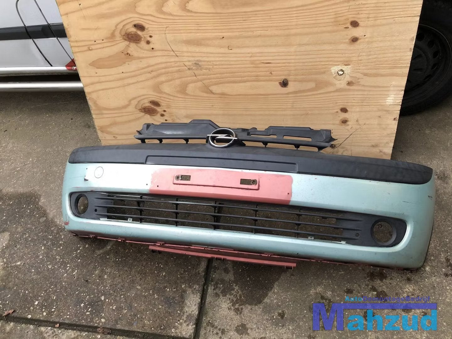 OPEL CORSA C voorbumper aqua groen blauw, Gebruikt, Voor, Opel Automobile GmbH, Ophalen of Verzenden