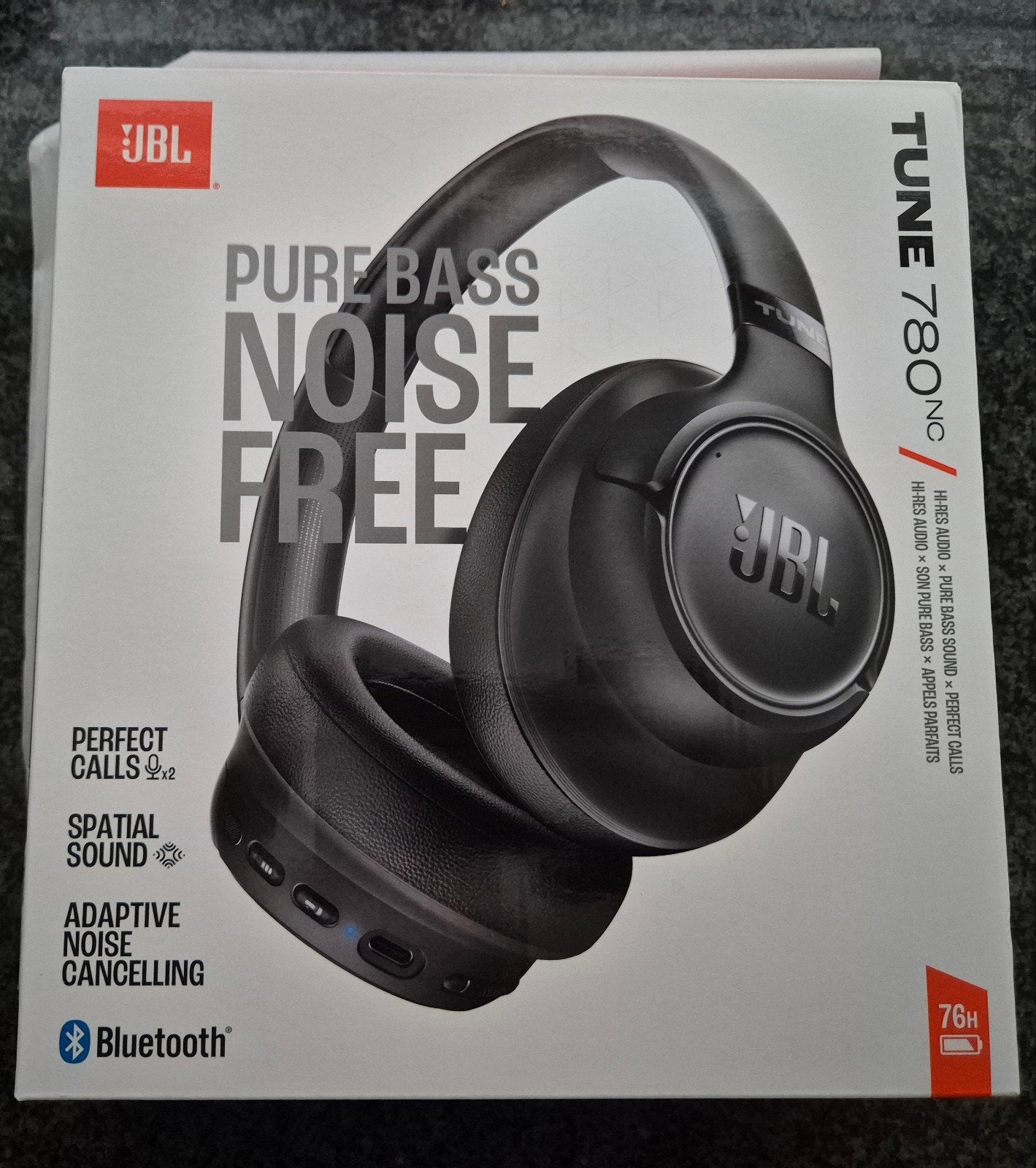 Nieuw! JBL Tune 780NC Pure Bass Noise Free Koptelefoon Zwart, JBL, Nieuw, Ophalen of Verzenden, Draadloos