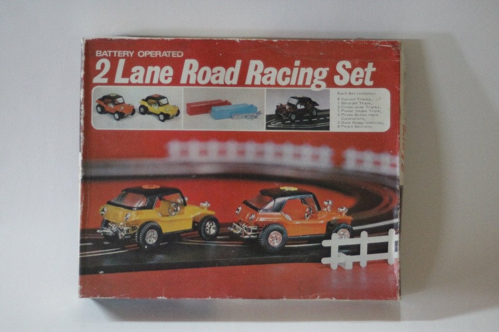 Vintage VW Dune Buggy Racebaan Made In Hong Kong Met Doos, Ophalen of Verzenden, Gebruikt