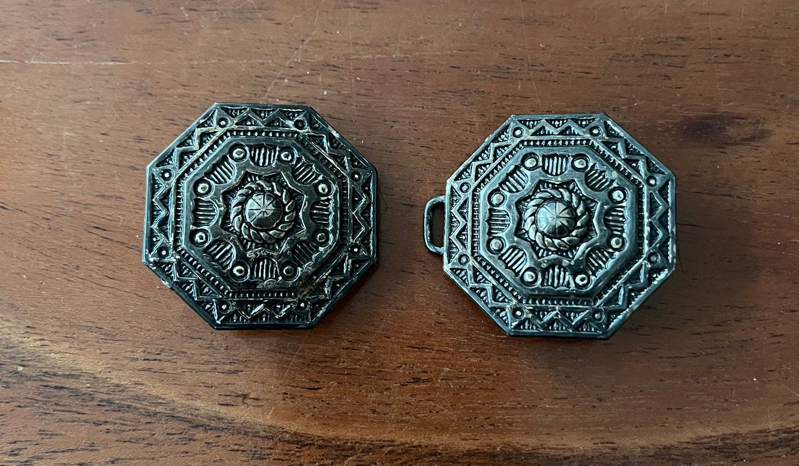 Antieke zilverkleurige gesp, Ophalen of Verzenden, Dames