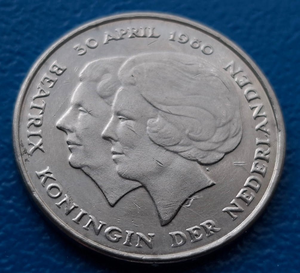 1 gulden 1980 'Dubbele Kop' Juliana & Beatrix, Postzegels en Munten, Munten | Nederland, Verzenden, Koningin Beatrix, 1 gulden