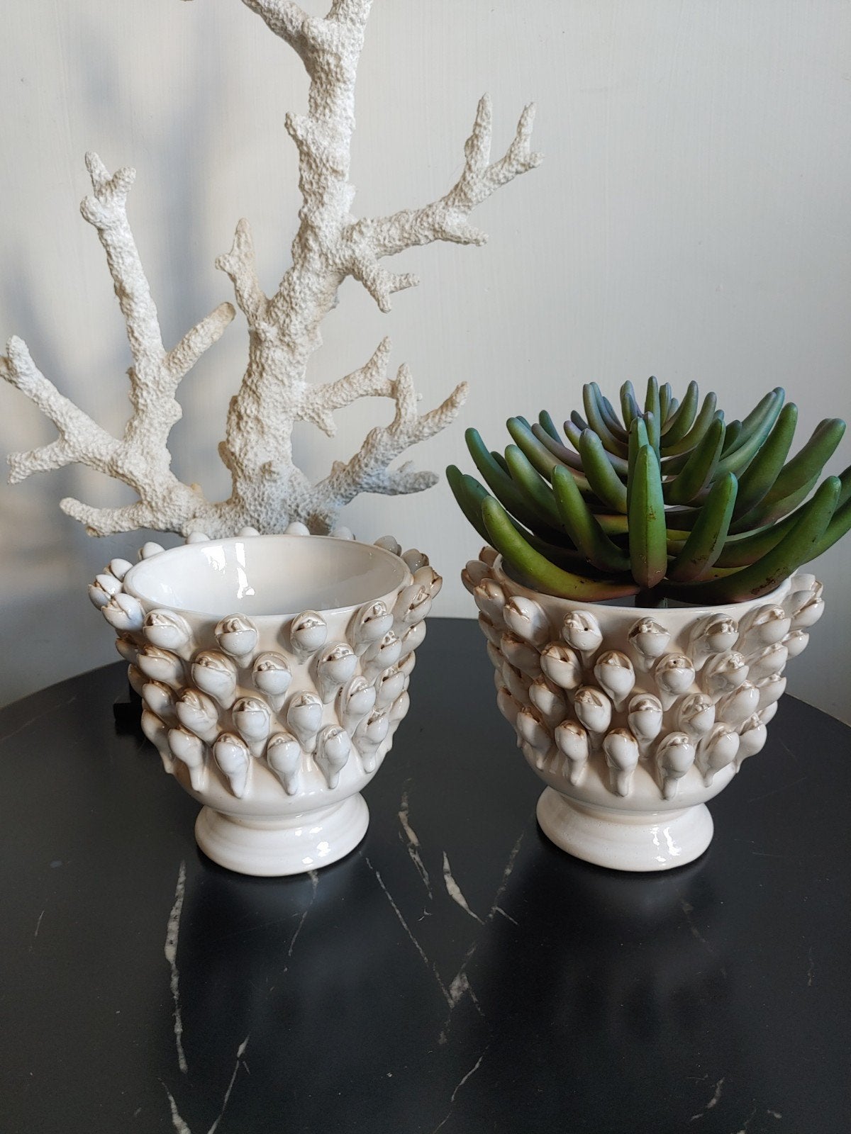 2 Des Pots plantenbakken, Ophalen of Verzenden, Zo goed als nieuw, 14 cm