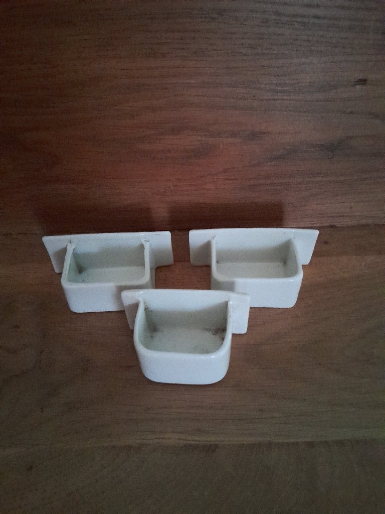 ~ Oude Porseleinen Vogel Drinkbakjes Voederbakjes Vogelkooi, Antiek en Kunst, Ophalen of Verzenden