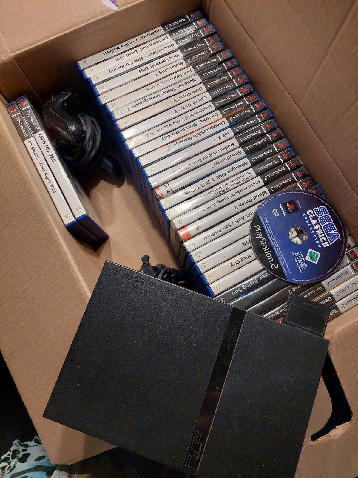 PlayStation 2 Slim Console + 2 Controllers + 30+ Games, Spelcomputers en Games, Ophalen of Verzenden