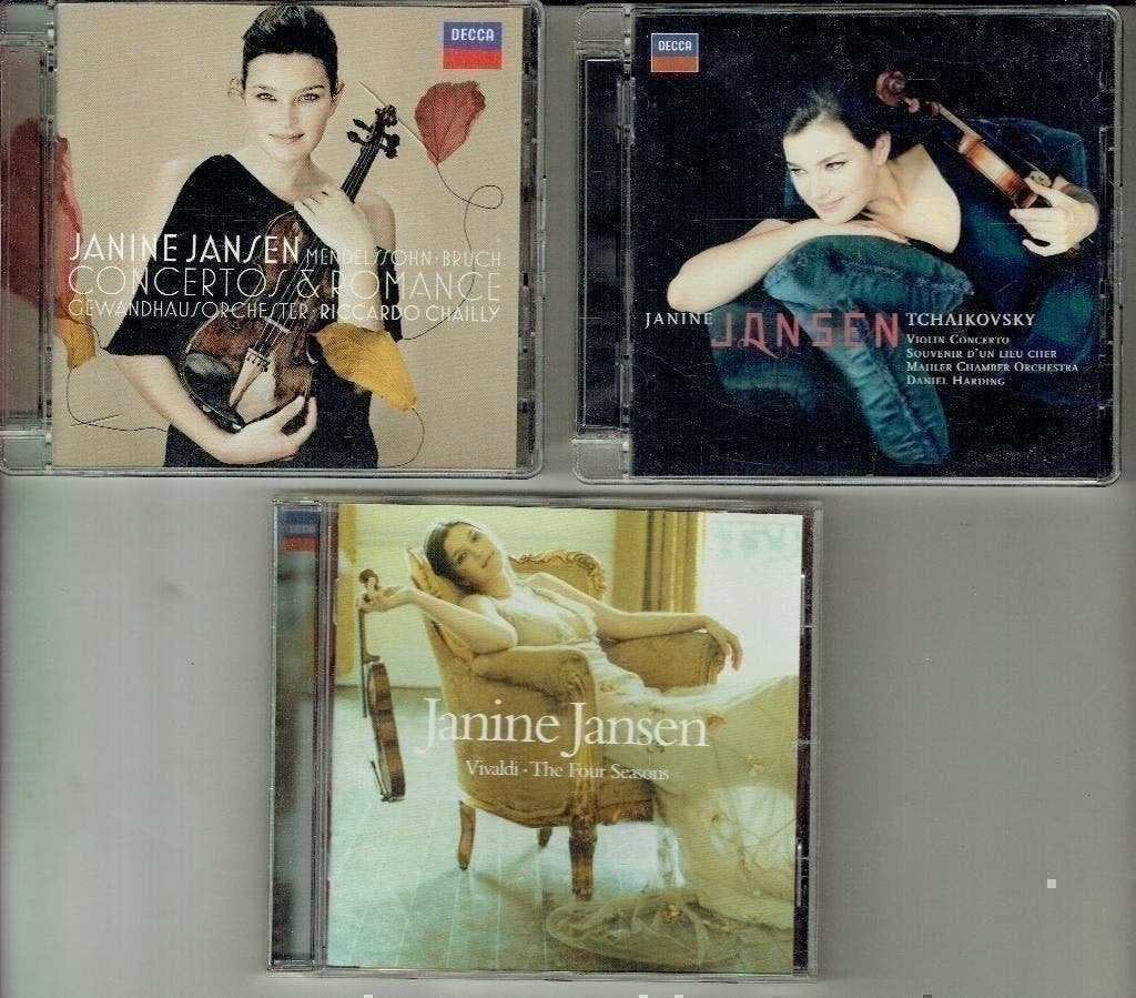 Janine Jansen 3 CD Vivaldi Tchaikovsky Bruch Mendelssohn, Verzenden, Classicisme, Zo goed als nieuw, Kamermuziek