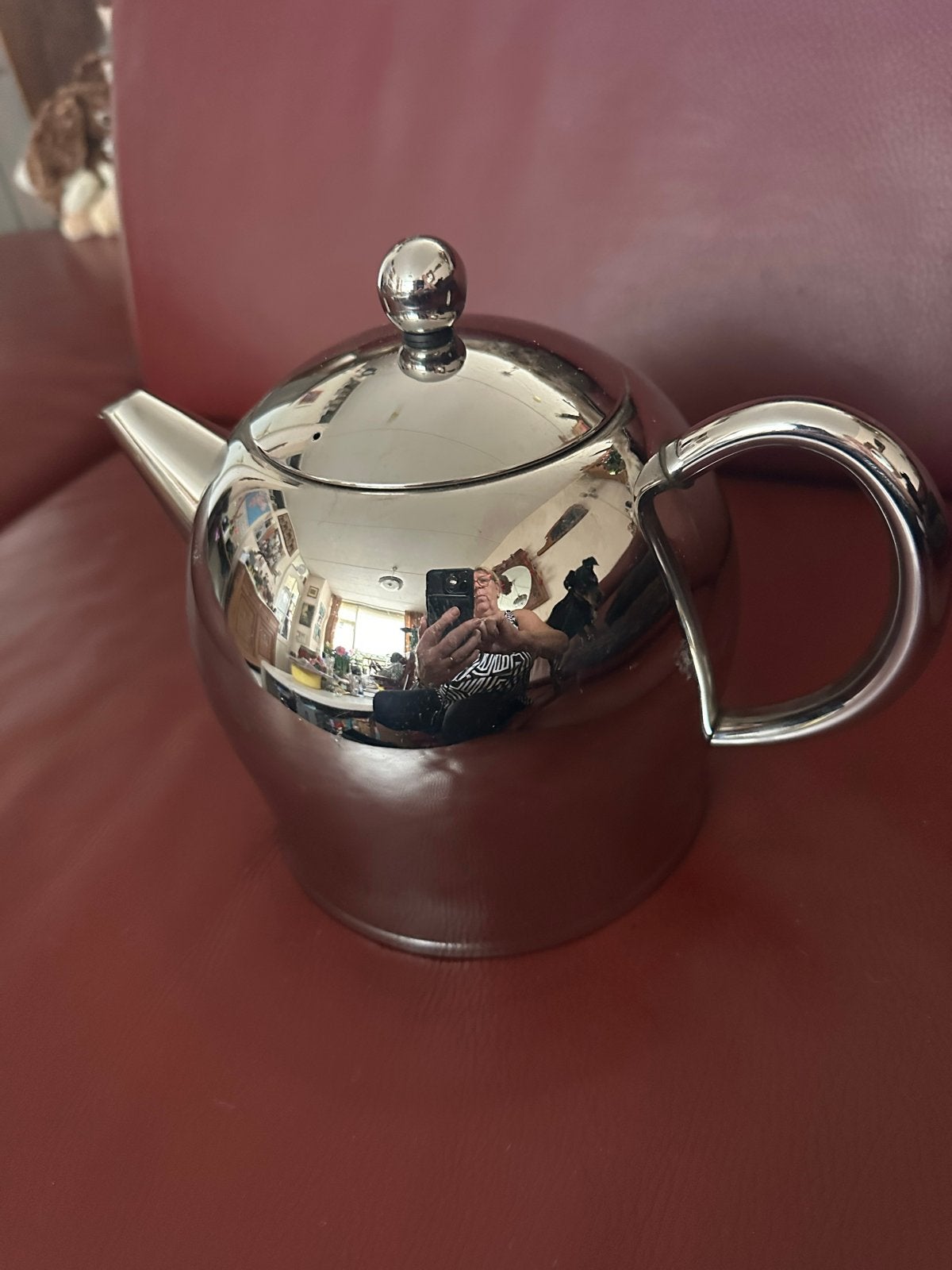 Bredemeijer Minuet Santhee dubbelwandige theepot 1.4L, Theepot/fluitketel, Bredemeijer, Zilver, Ophalen of Verzenden