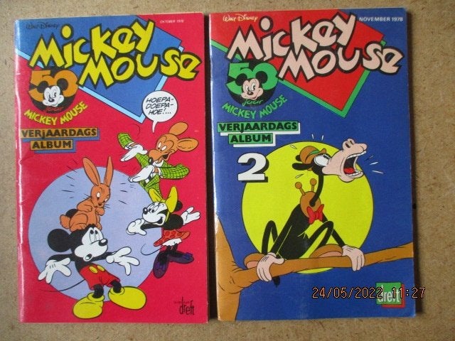 adv6528 mickey mouse verjaardags album, Boeken, Eén stripboek, Ophalen, Gelezen