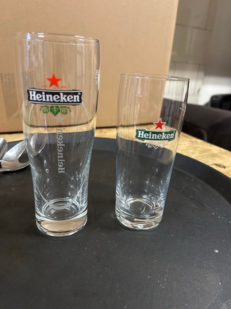 Grote partij Heineken en speciaal bier glazen, Ophalen, Gebruikt, Glas of Glazen, Heineken