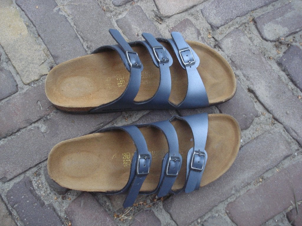 BIRKENSTOCK FLORIDA BLAUW 39 NU GRATIS VERZENDING PER POST, Slippers, Zo goed als nieuw, Birkenstock, Verzenden