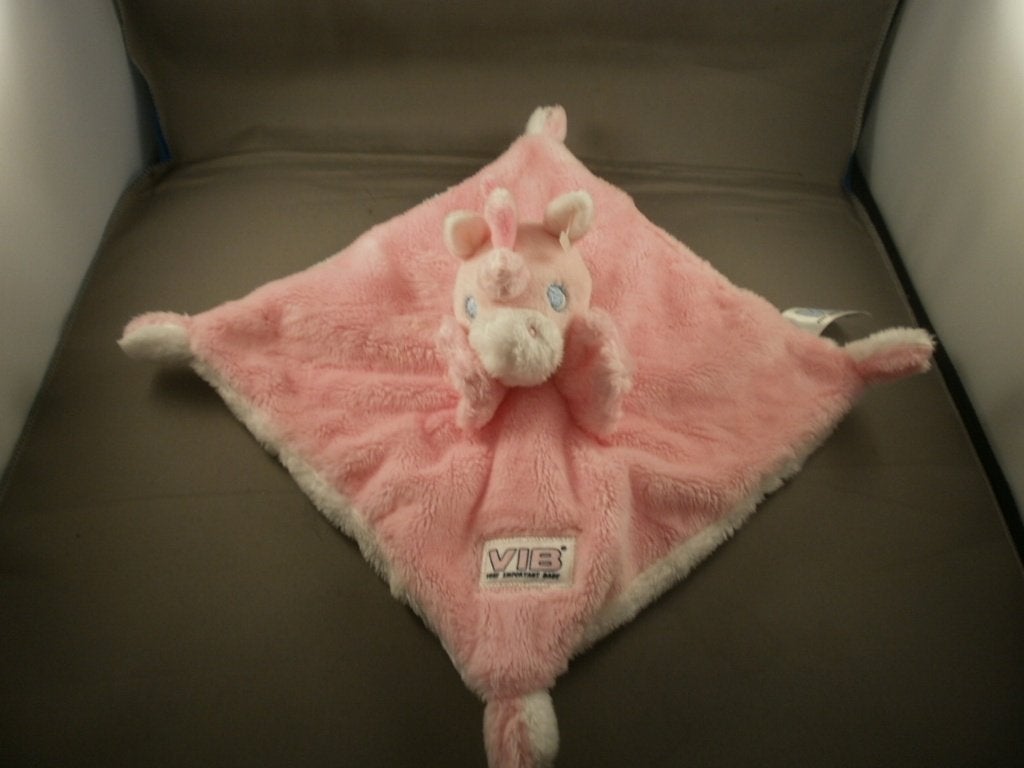 vib unicorn eenhoorn doekje roze wit velours gestikte, Kinderen en Baby's, Speelgoed | Knuffels en Pluche, Overige karakters, Nieuw