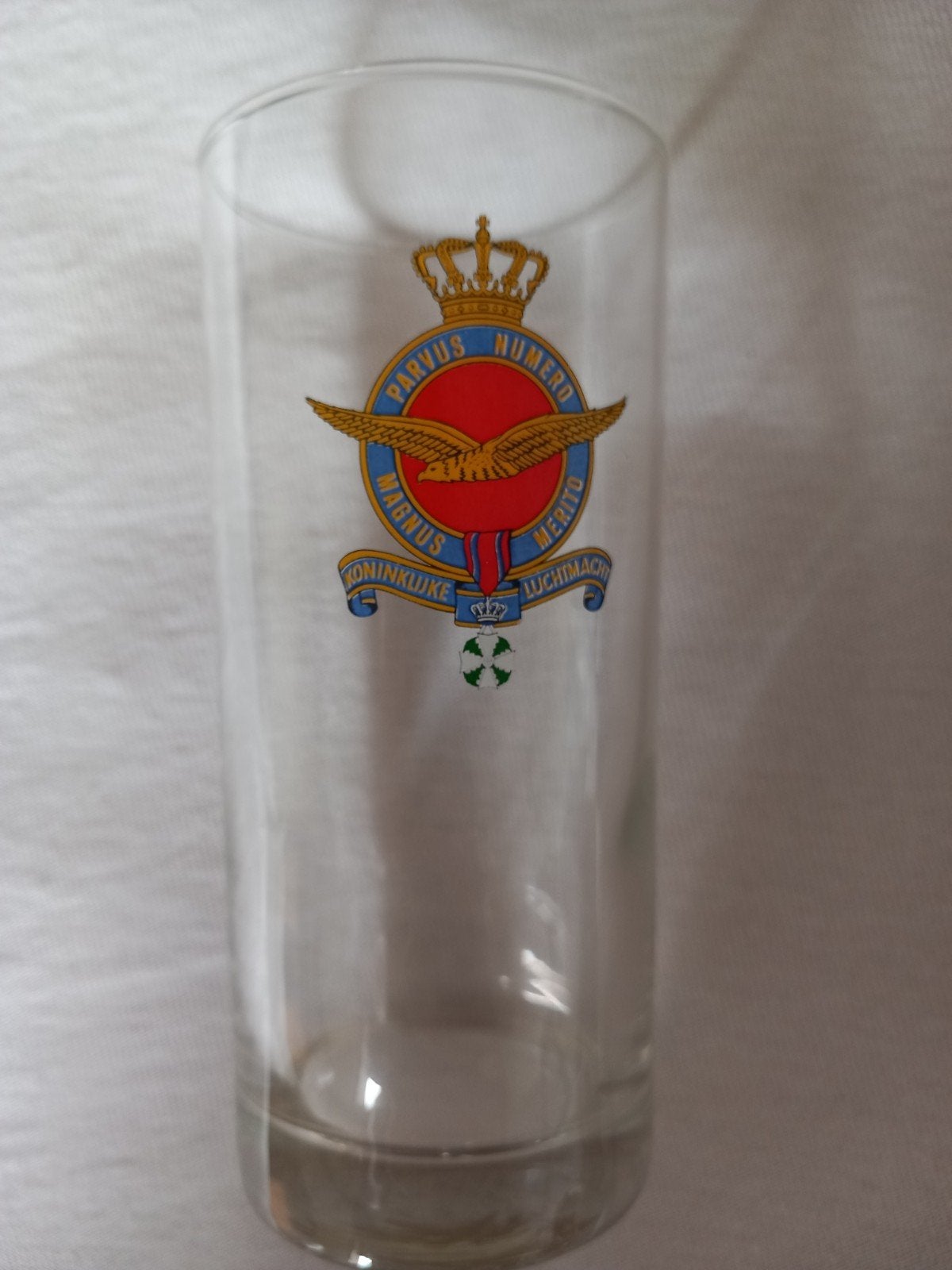 longdrink glas Koninklijke Luchtmacht met embleem KLU, Ophalen of Verzenden, Luchtmacht, Nederland, Overige typen