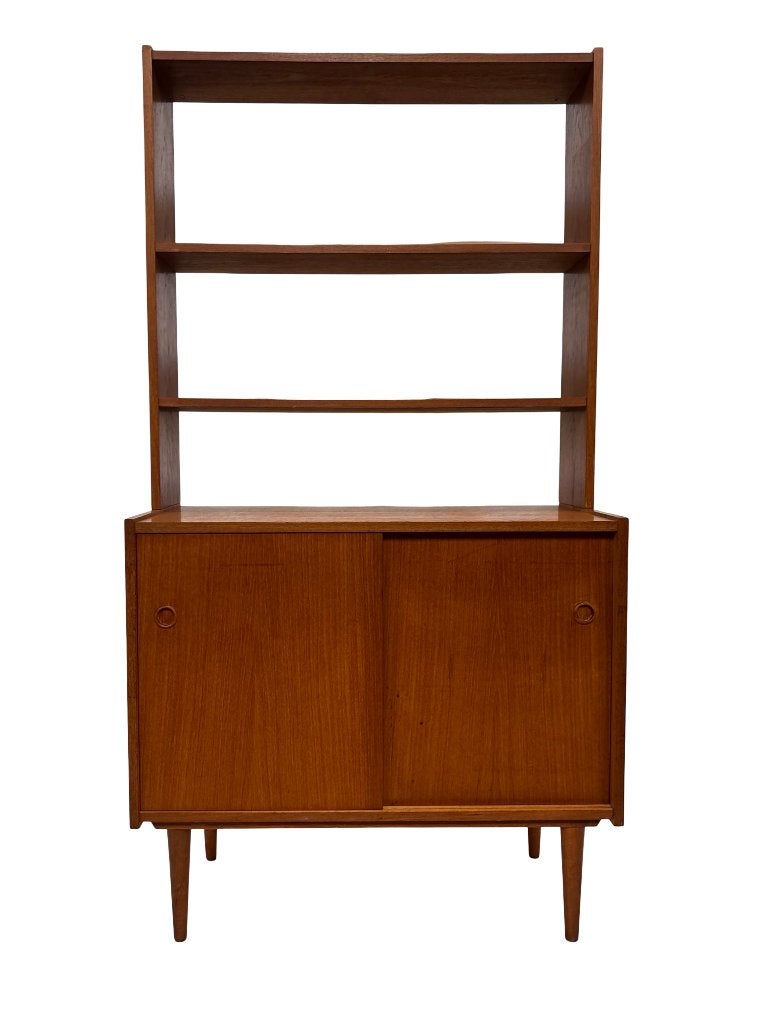 Vintage boekenkast wandkast teak fineer jaren 60 design, Ophalen, Met plank(en), Gebruikt, Vintage boekenkast