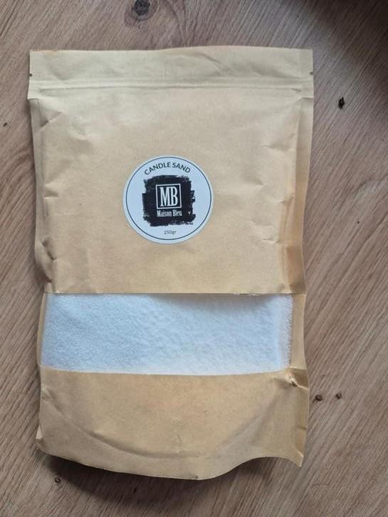 Candle Sand Wit - Maison Beru - 250g, Overige materialen, Wit, Nieuw, Ophalen of Verzenden