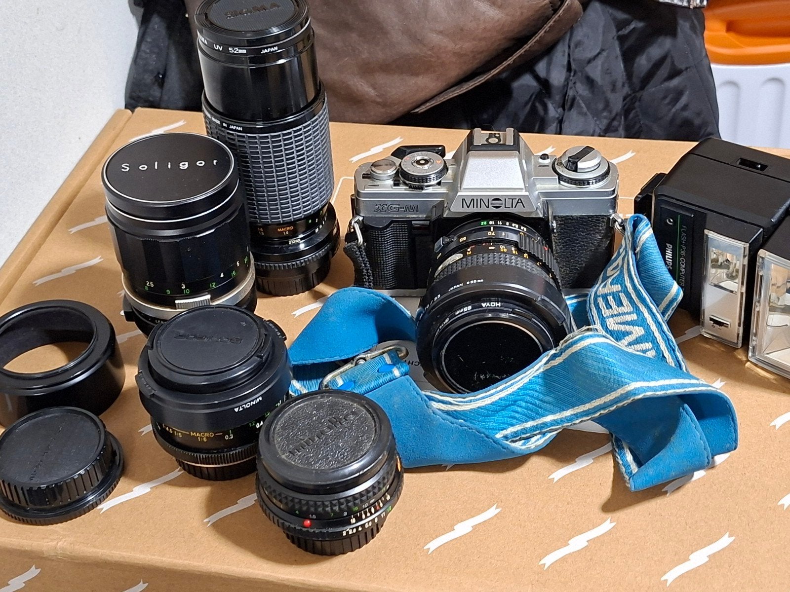 Minolta XG-M Spiegelreflexcamera met diverse lenzen, Ophalen, Gebruikt, Spiegelreflex, Minolta