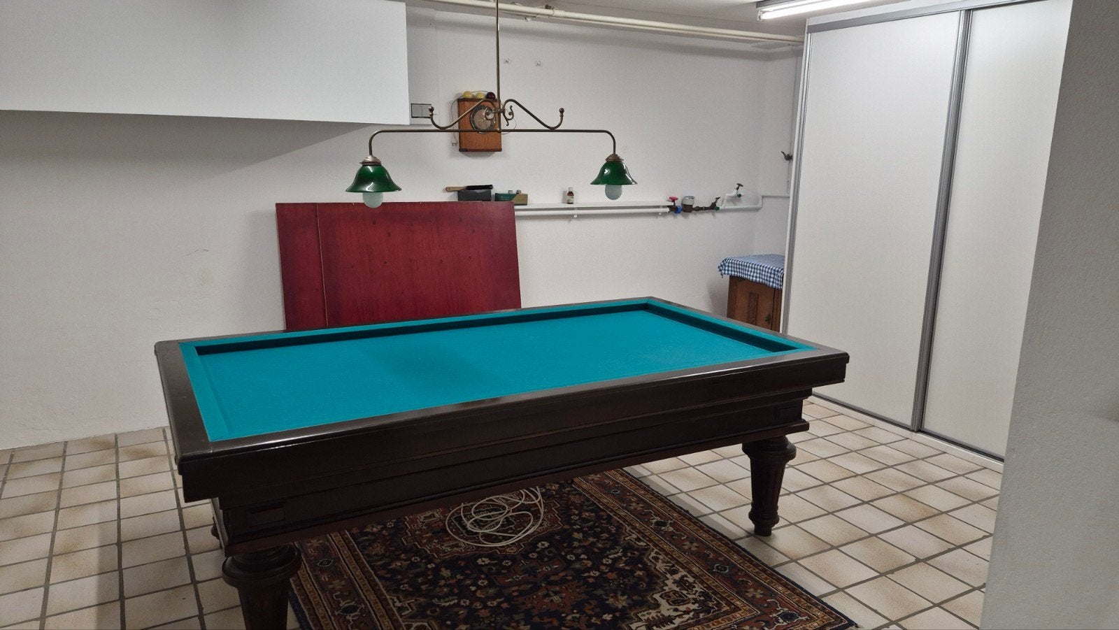 Wilhelmina biljarttafel met lamp en accessoires, Ophalen