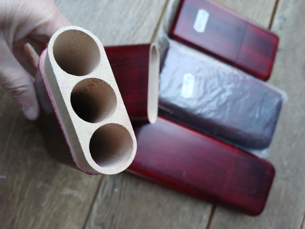 Luxe set houten sigarendoosjes, Ophalen of Verzenden, Zo goed als nieuw