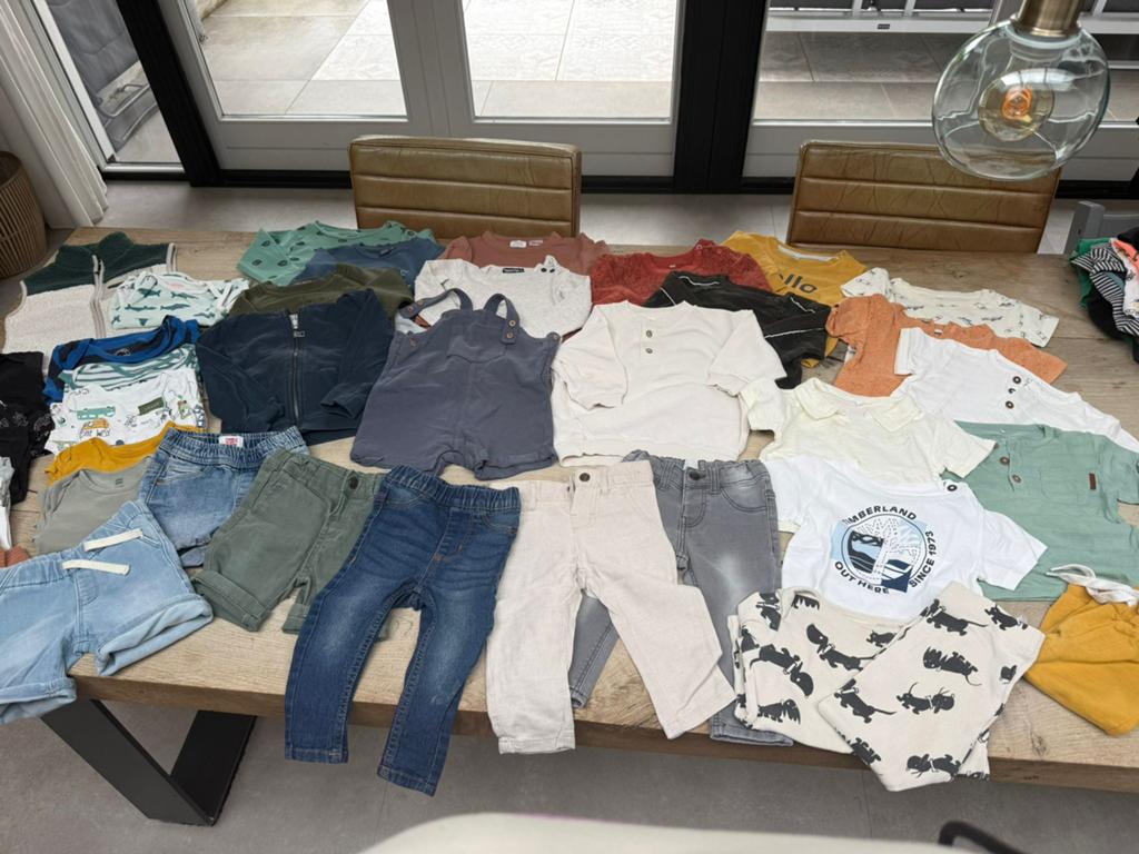 Kledingpakket maat 74(rompers, broeken, truien - 36 stuks), Ophalen of Verzenden, Zo goed als nieuw, Jongetje