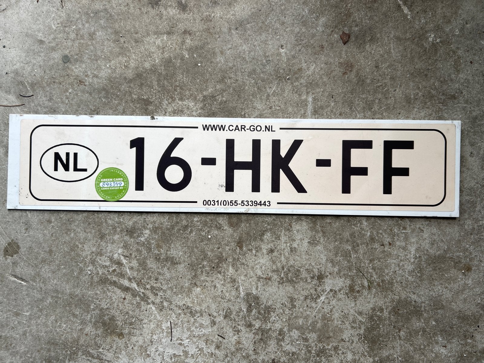 Nederlands kentekenplaat 16-HK-FF, Ophalen of Verzenden, Gebruikt