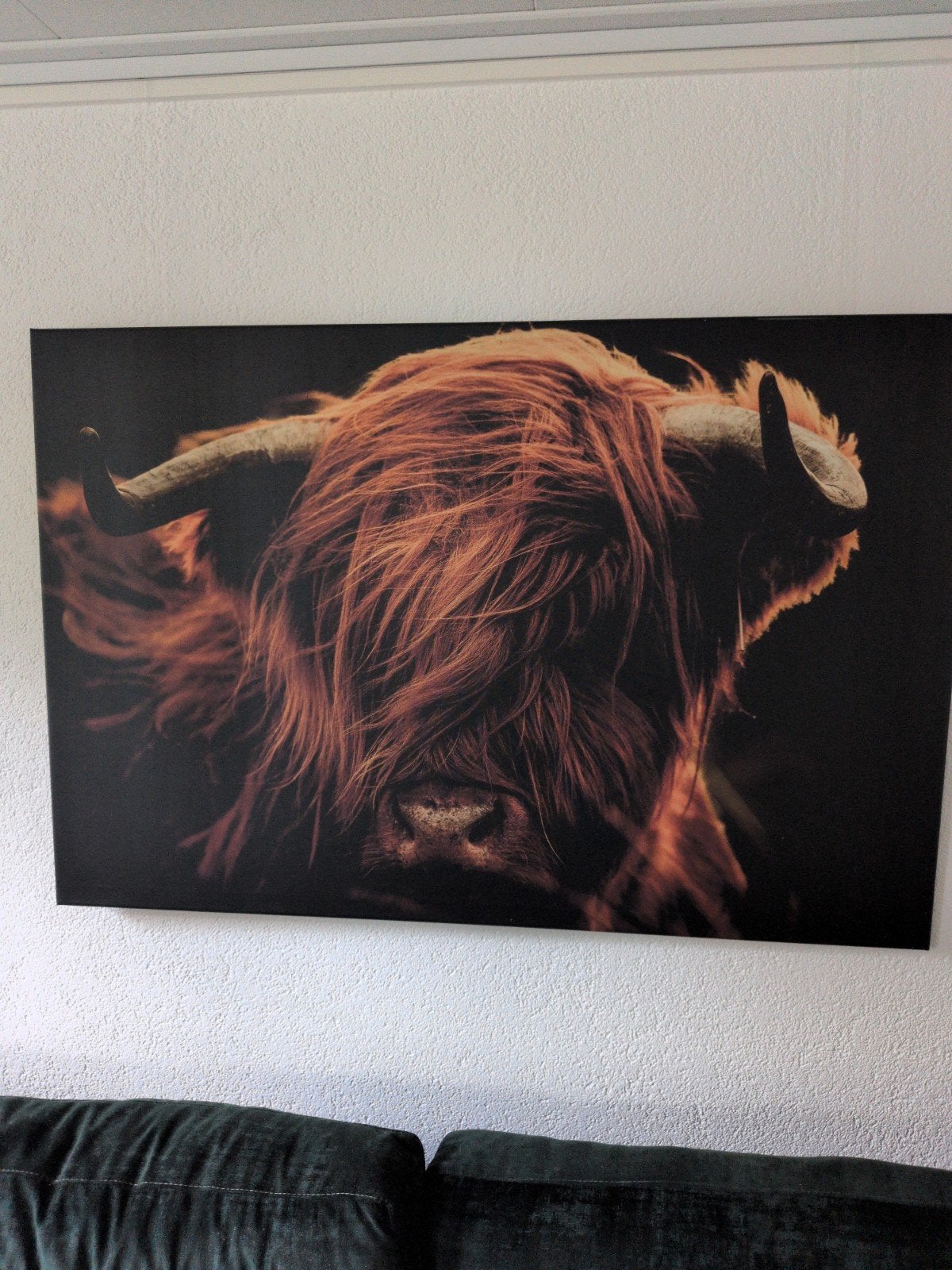 wand schilderij, Ophalen