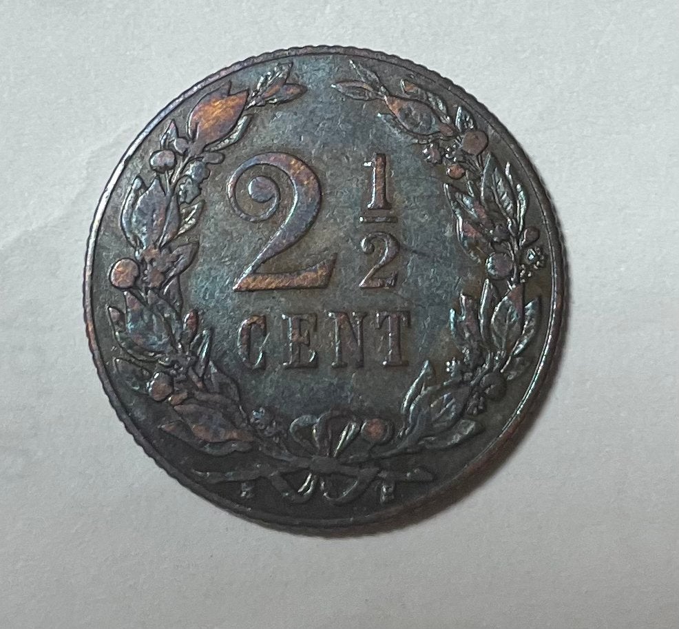 2,5 cent Nederland 1904, Postzegels en Munten, Ophalen of Verzenden, Koningin Wilhelmina