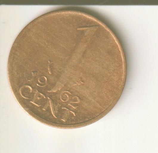 1 cent 1962 nederland, Postzegels en Munten, Munten | Nederland, Verzenden, Koningin Juliana, 5 cent